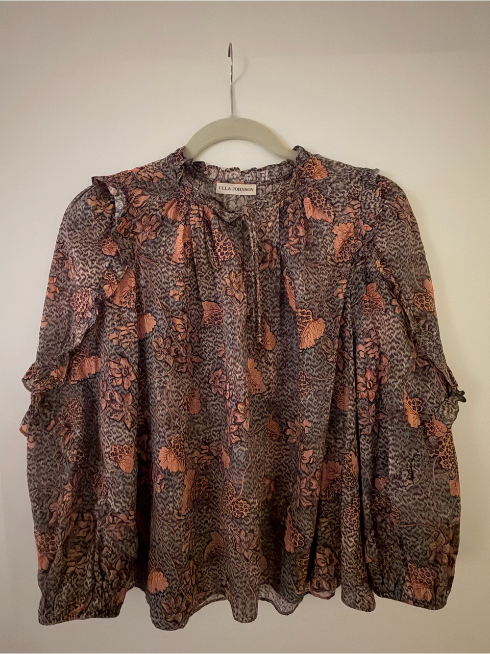 Ulla Johnson  Manet cotton ruffle floral blouse